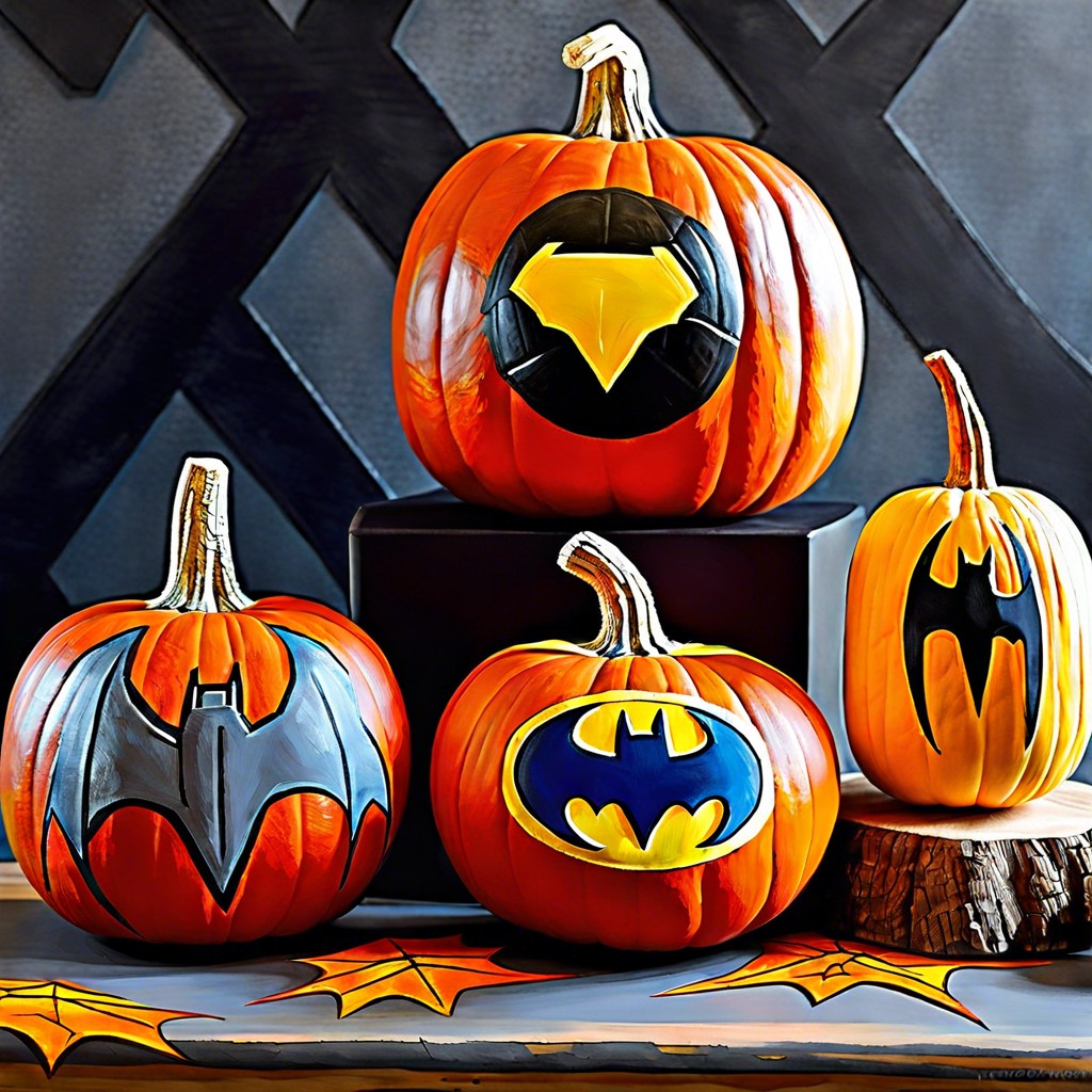 superhero pumpkins