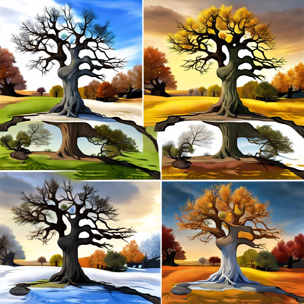 the whomping willow in different seasons