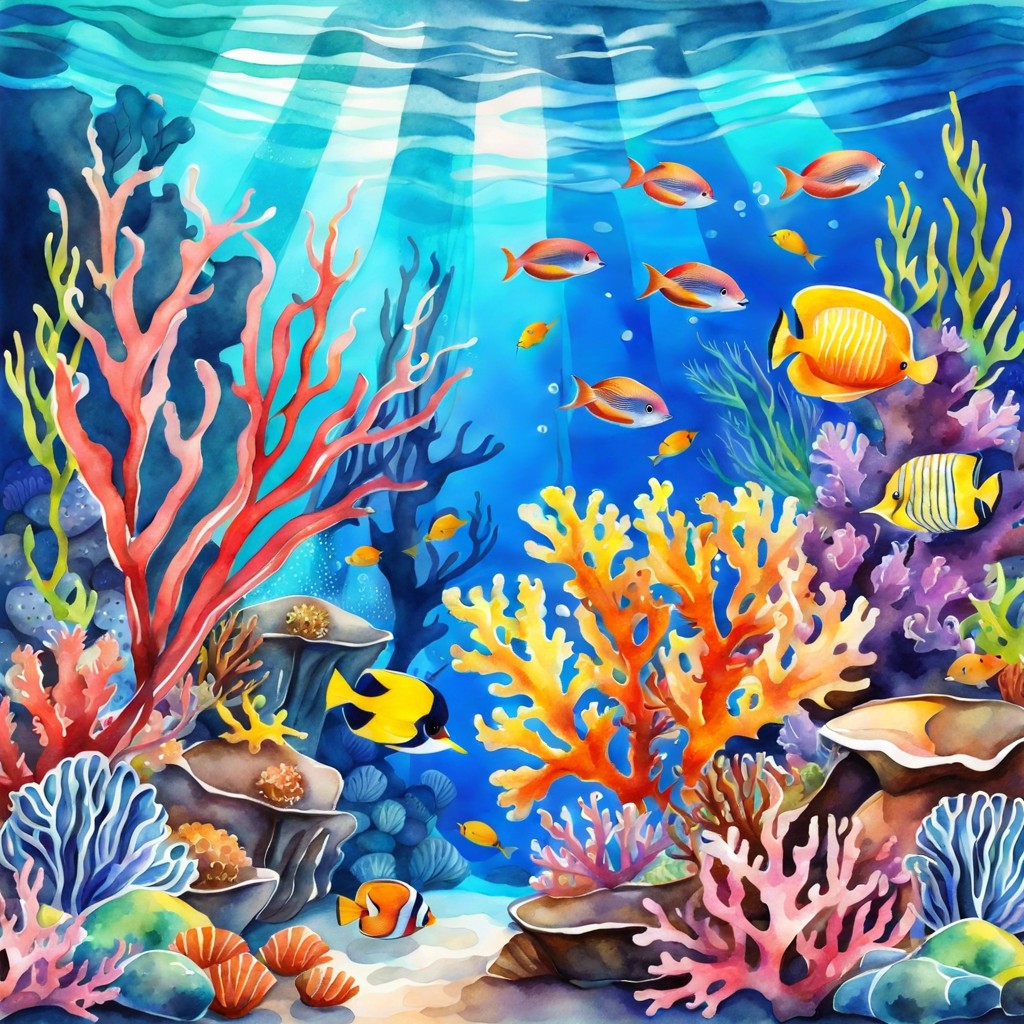 underwater coral reef scene