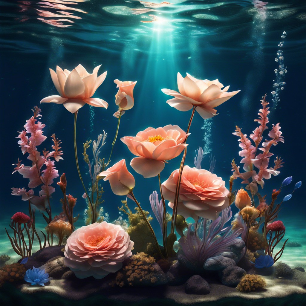 underwater florals imagine and paint what flowers might look like underwater