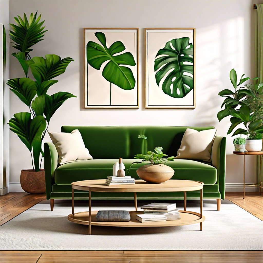 use greenery for a pop of natural color