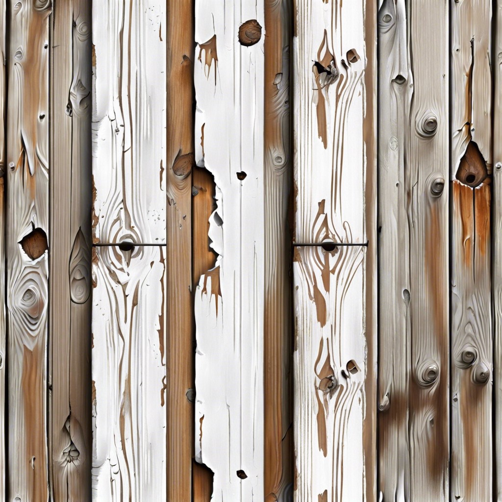 vintage distressed look with white over wood