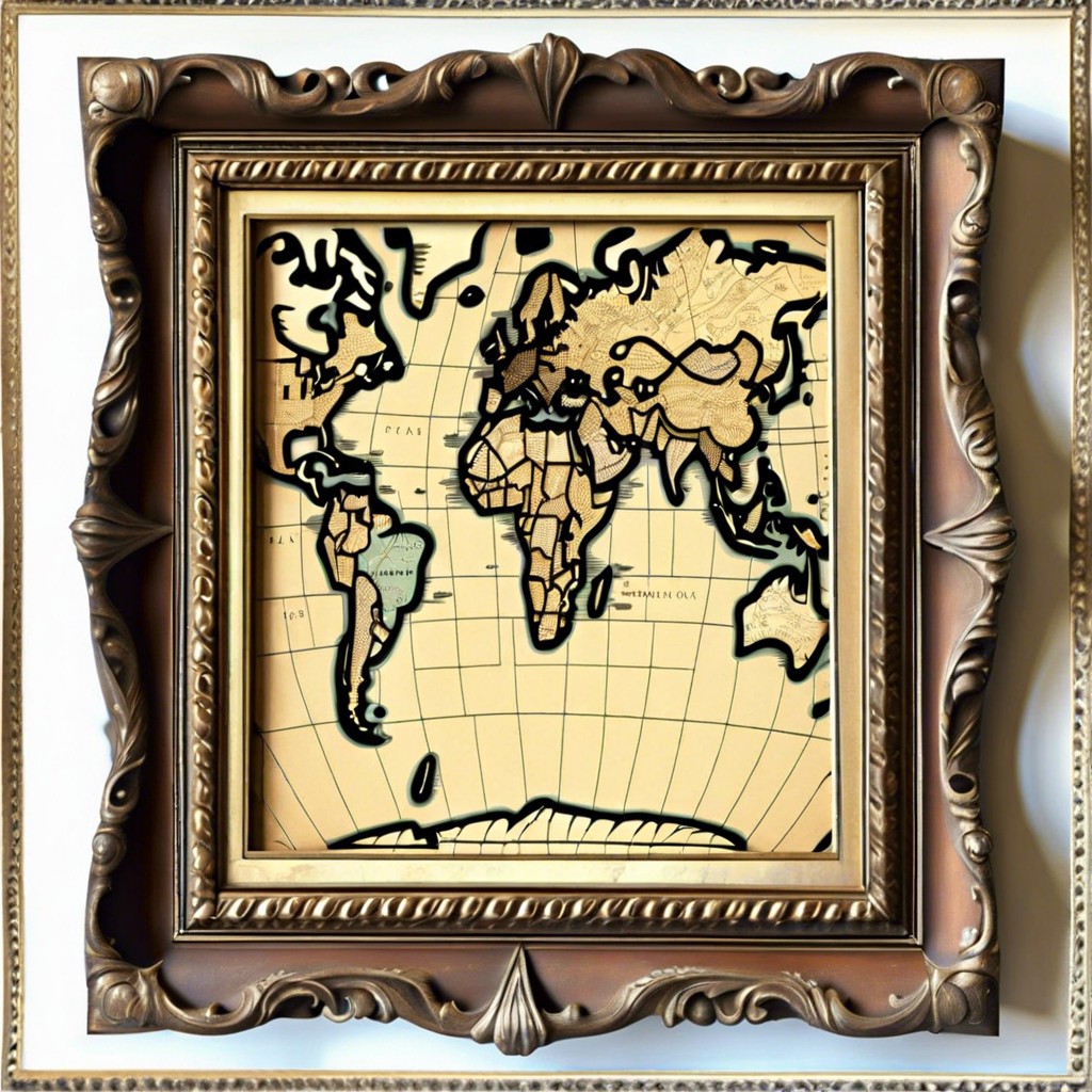 vintage map pieces