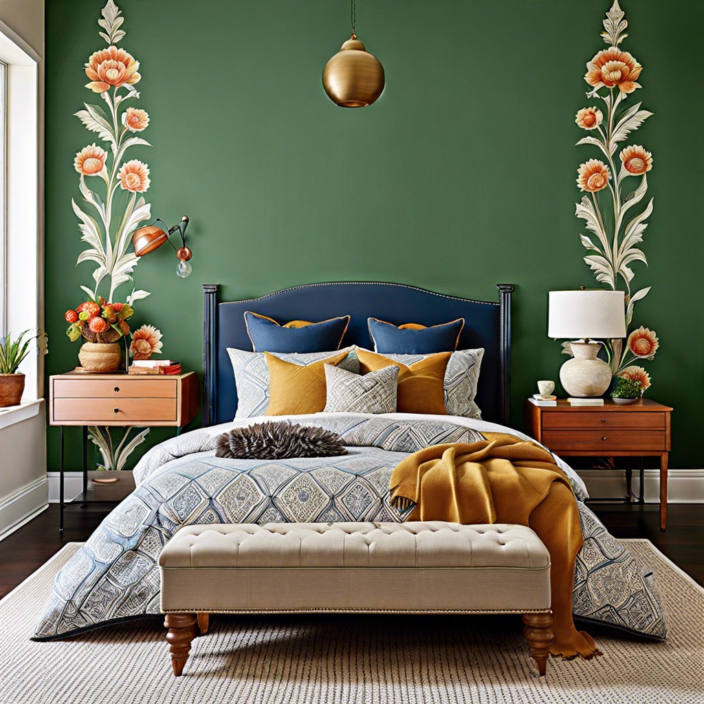 wallpaper one accent wall paint others to match