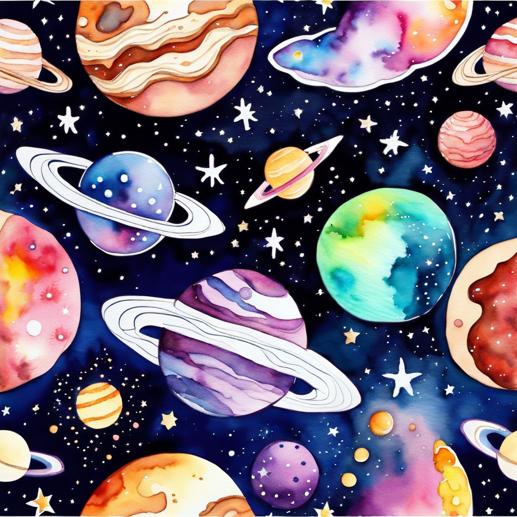 watercolor galaxy