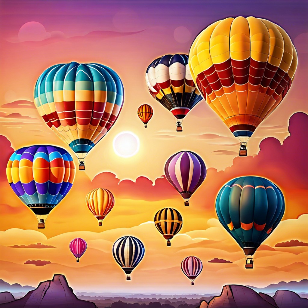 whimsical hot air balloons