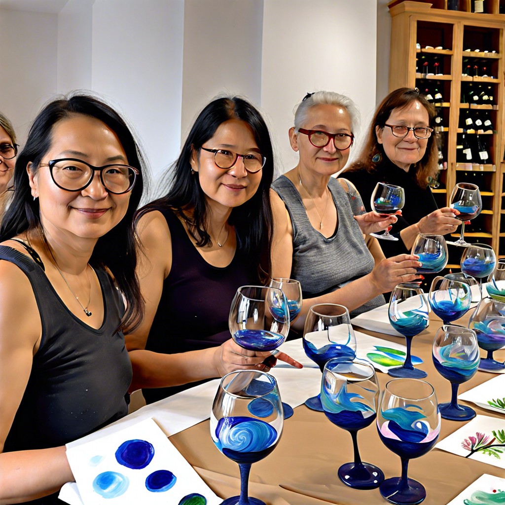 wine glass painting workshop