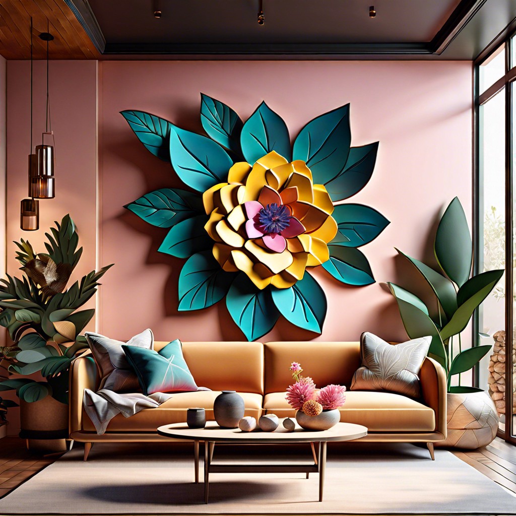 3d floral wall art