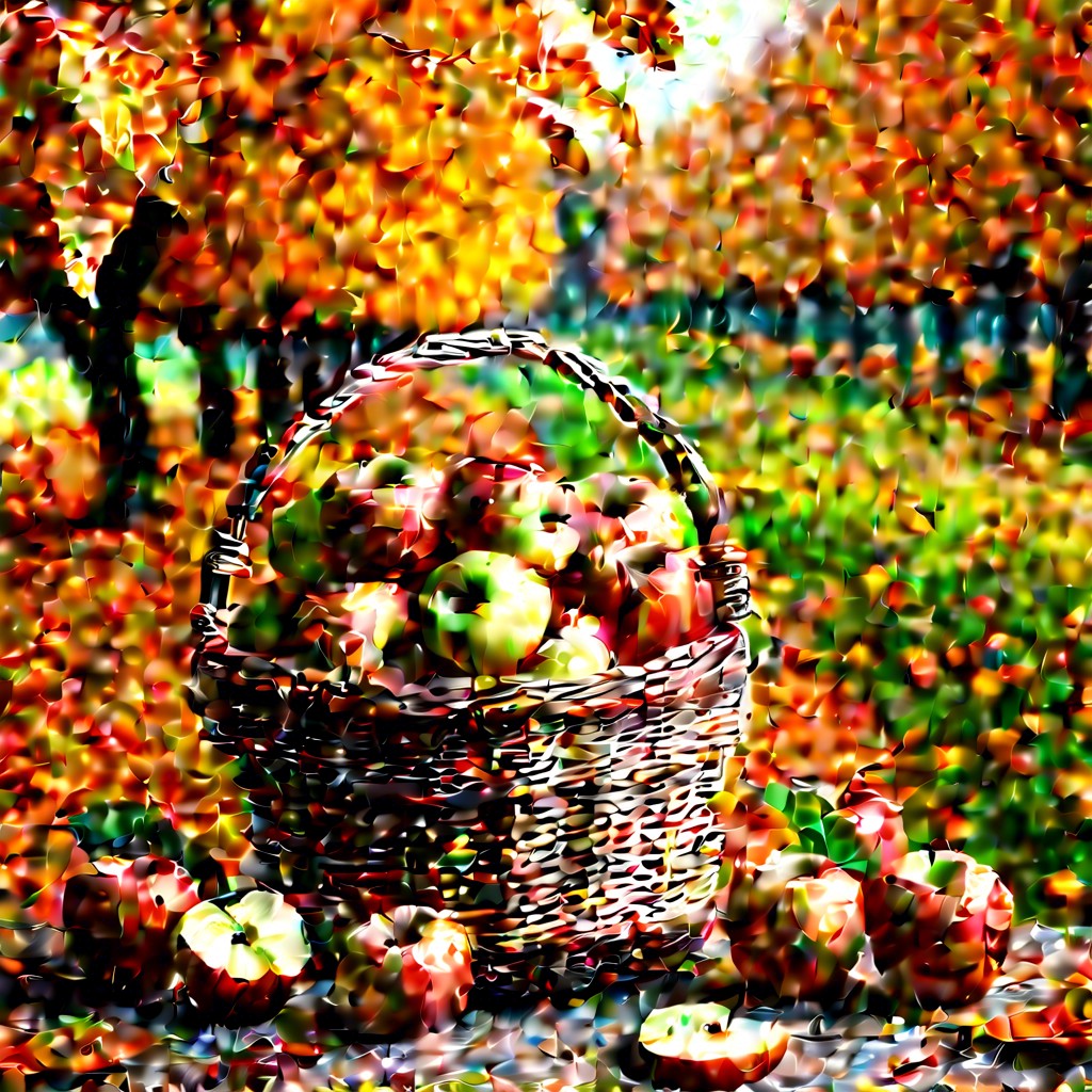 a basket of freshly picked apples