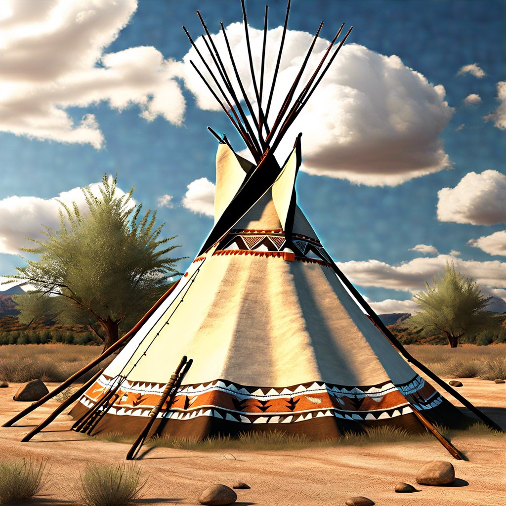 a traditional native american teepee