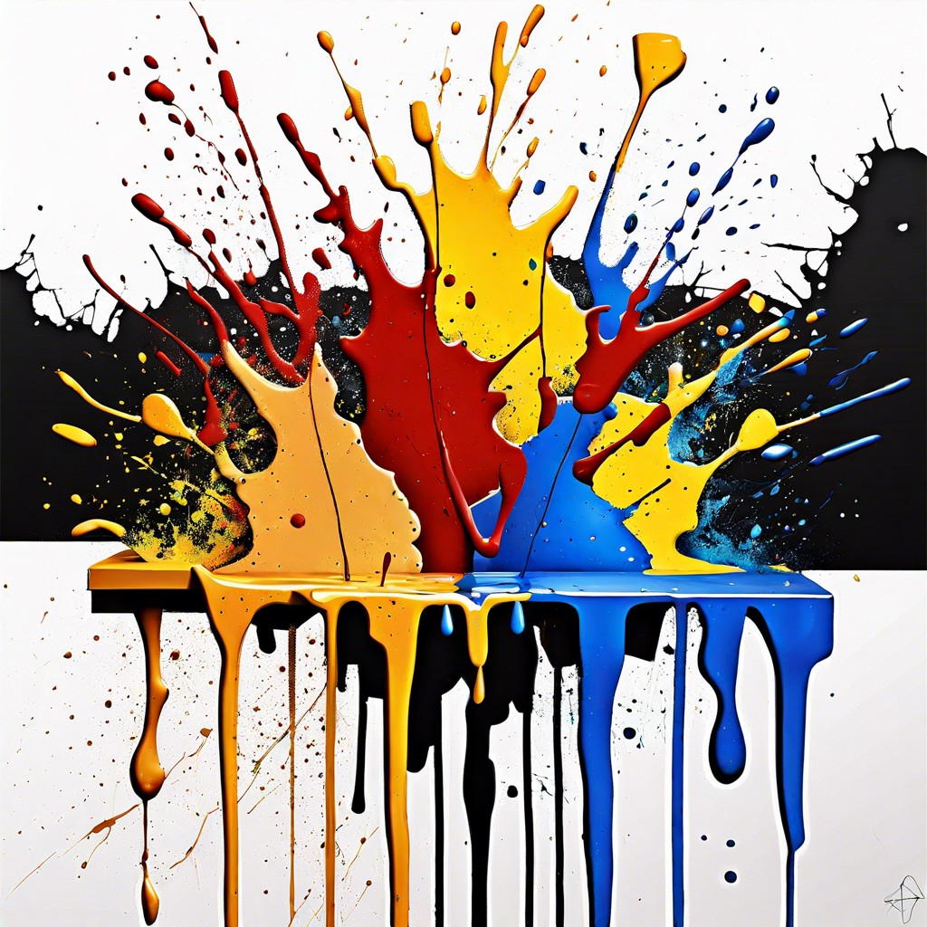 abstract art splatter or drip paint for a contemporary artistic feel