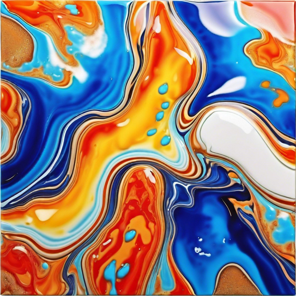 abstract splashes of bright colors