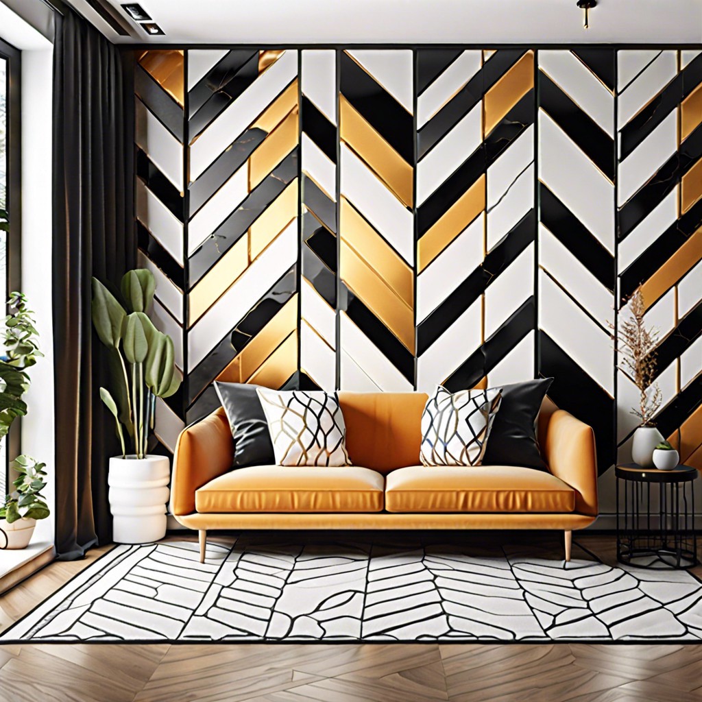 accent wall use a bold color for a striking picket tile feature wall