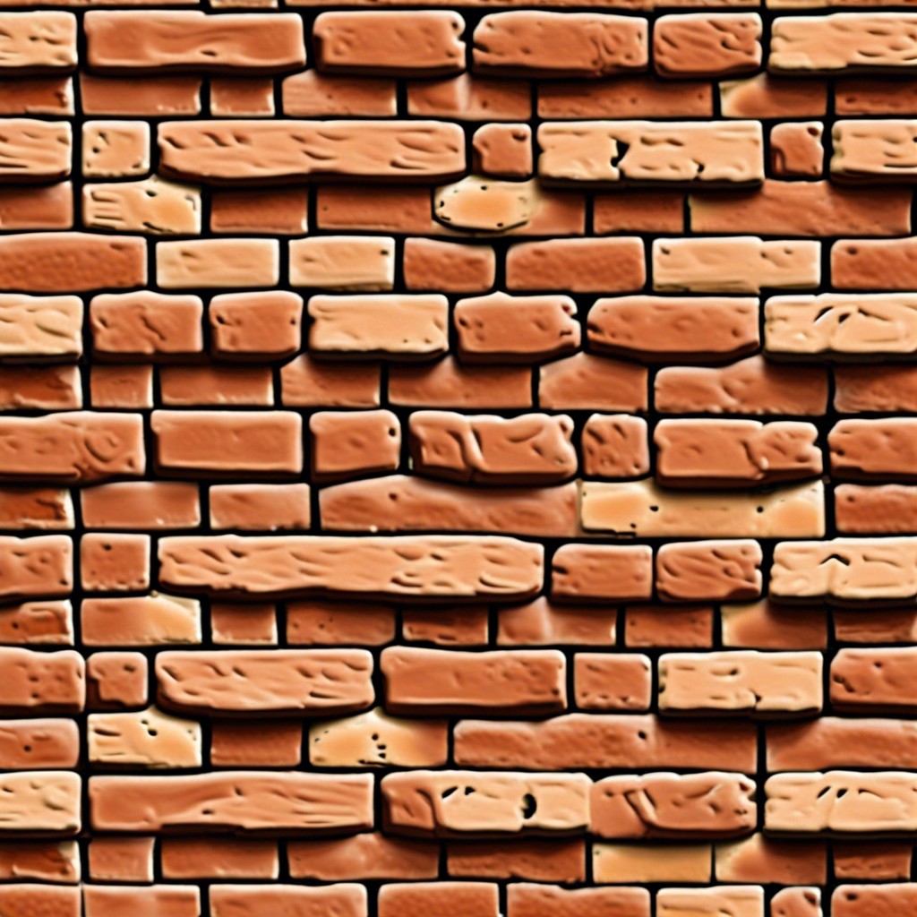 adobe brick small brick shaped tiles in adobe clay colors