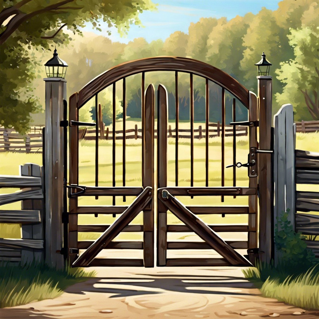 an old wooden ranch gate