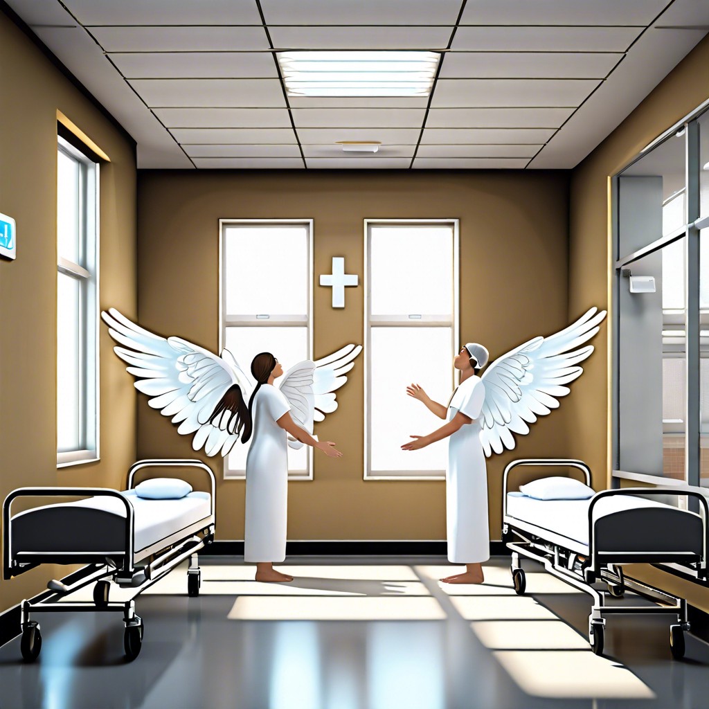 angels in a busy modern day hospital