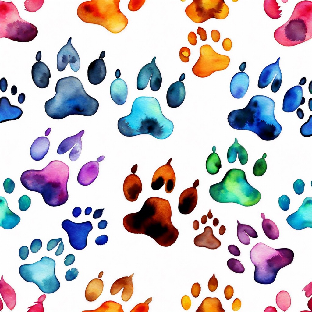 animal paw print art