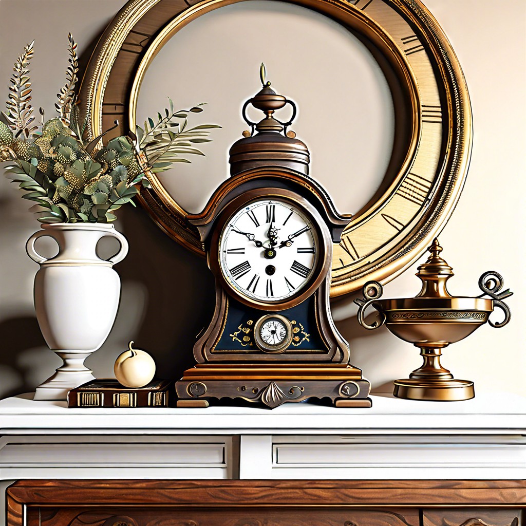 antique clock centerpiece
