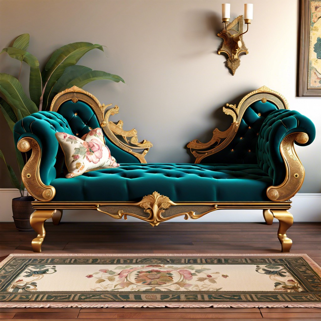 antique fainting couch for a vintage touch