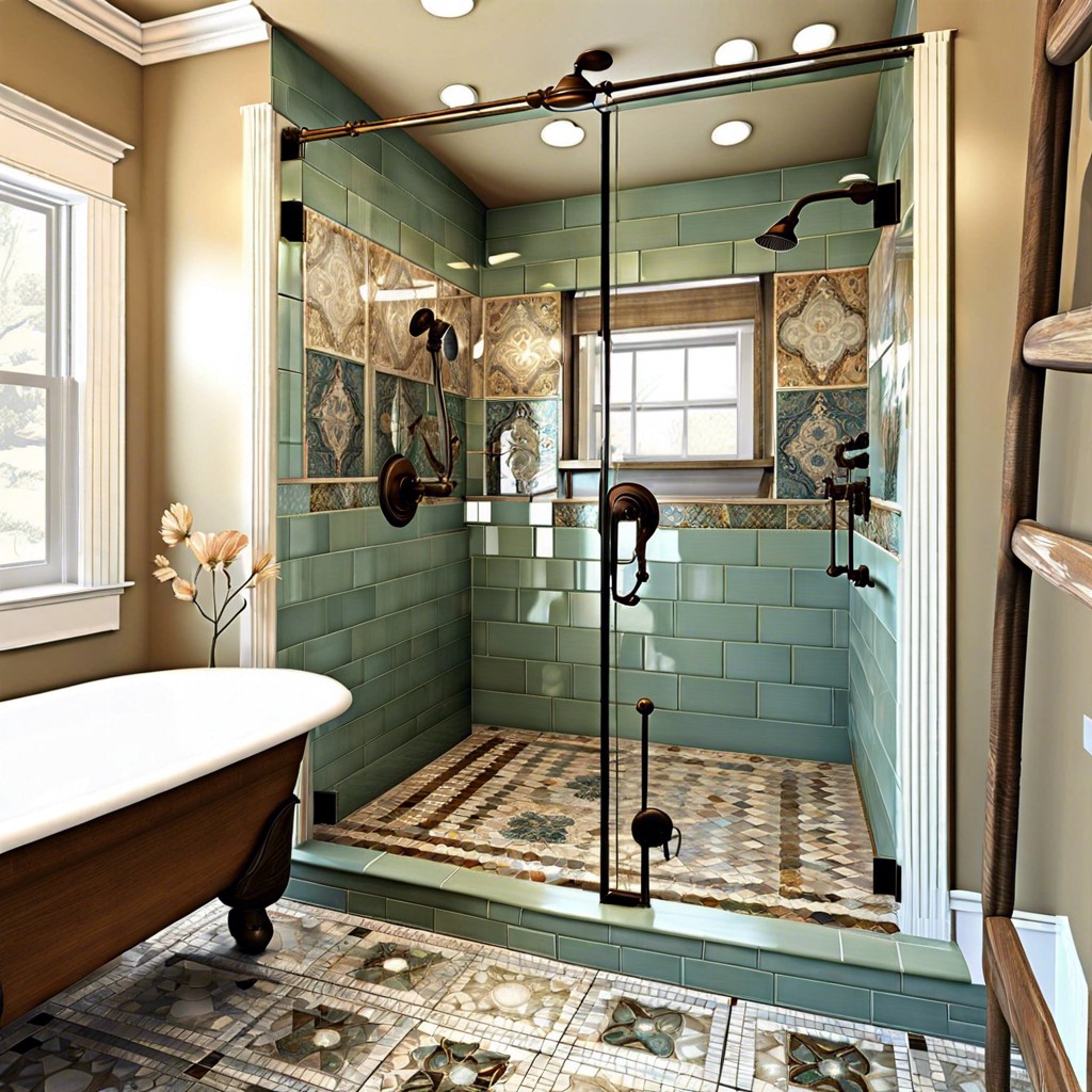 antique mirror tiles for a vintage look