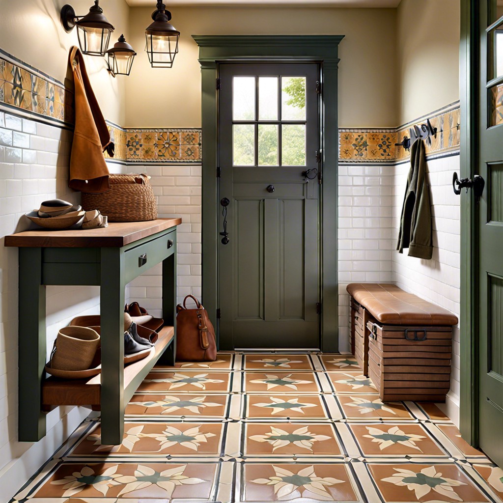 antique style encaustic tiles