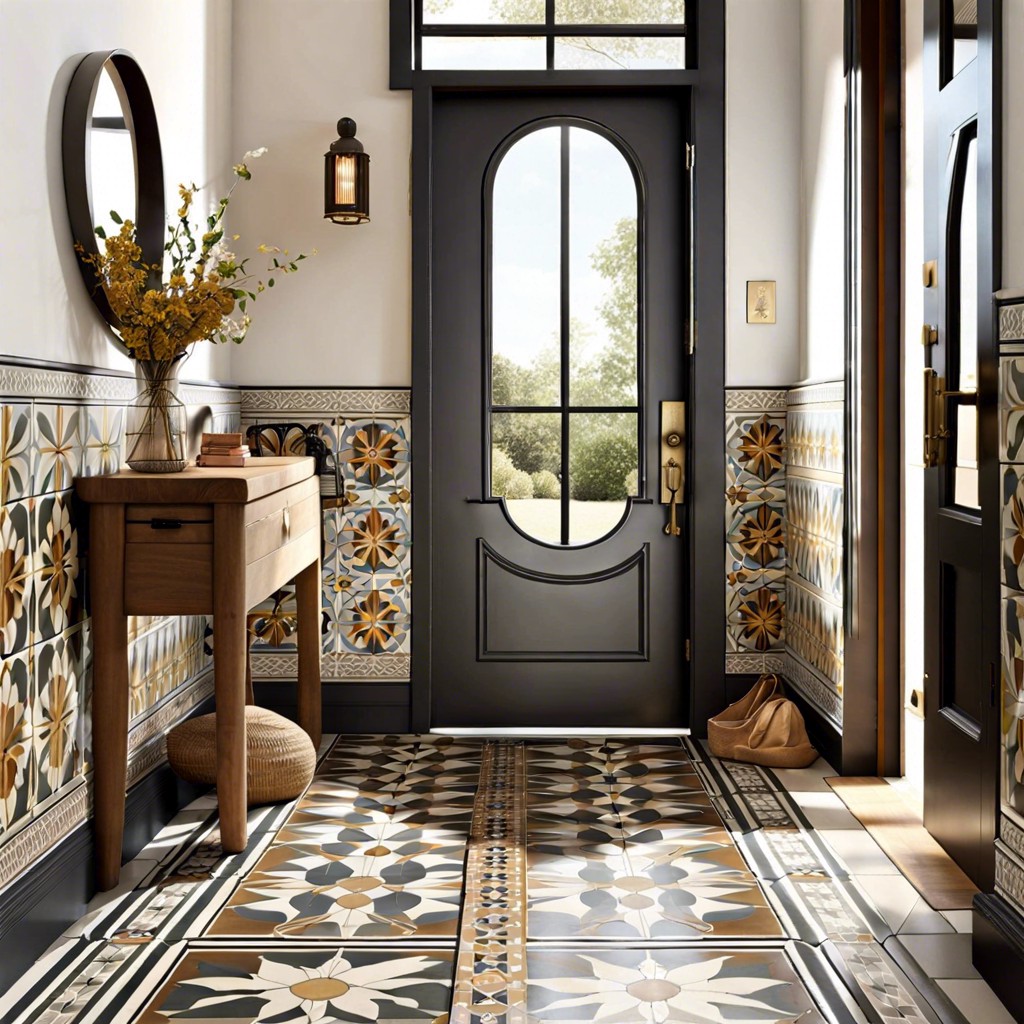 antique style encaustic tiles