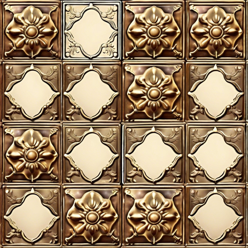 antique tin tiles for a vintage look