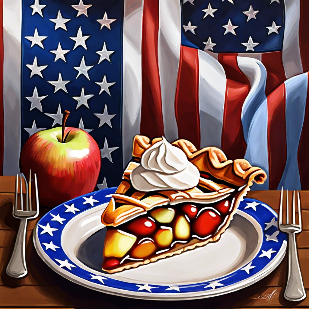 apple pie with american flag lattice crust