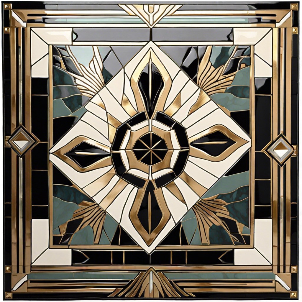 art deco with metallic accents