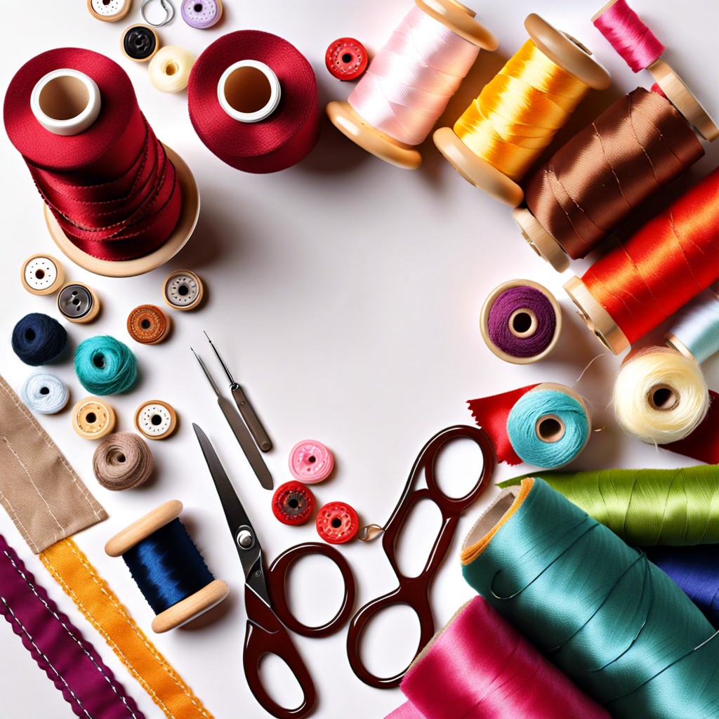 assorted textiles and sewing accessories