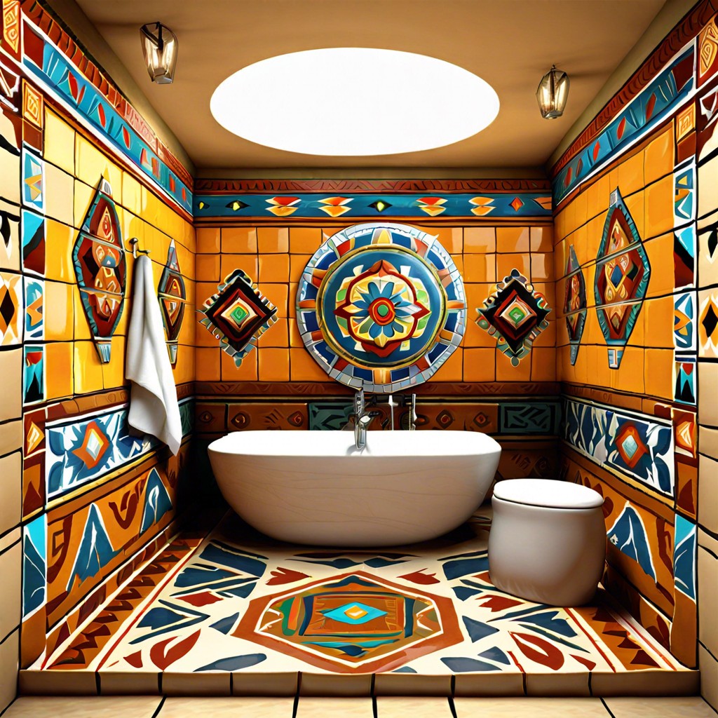 aztec motif tiles