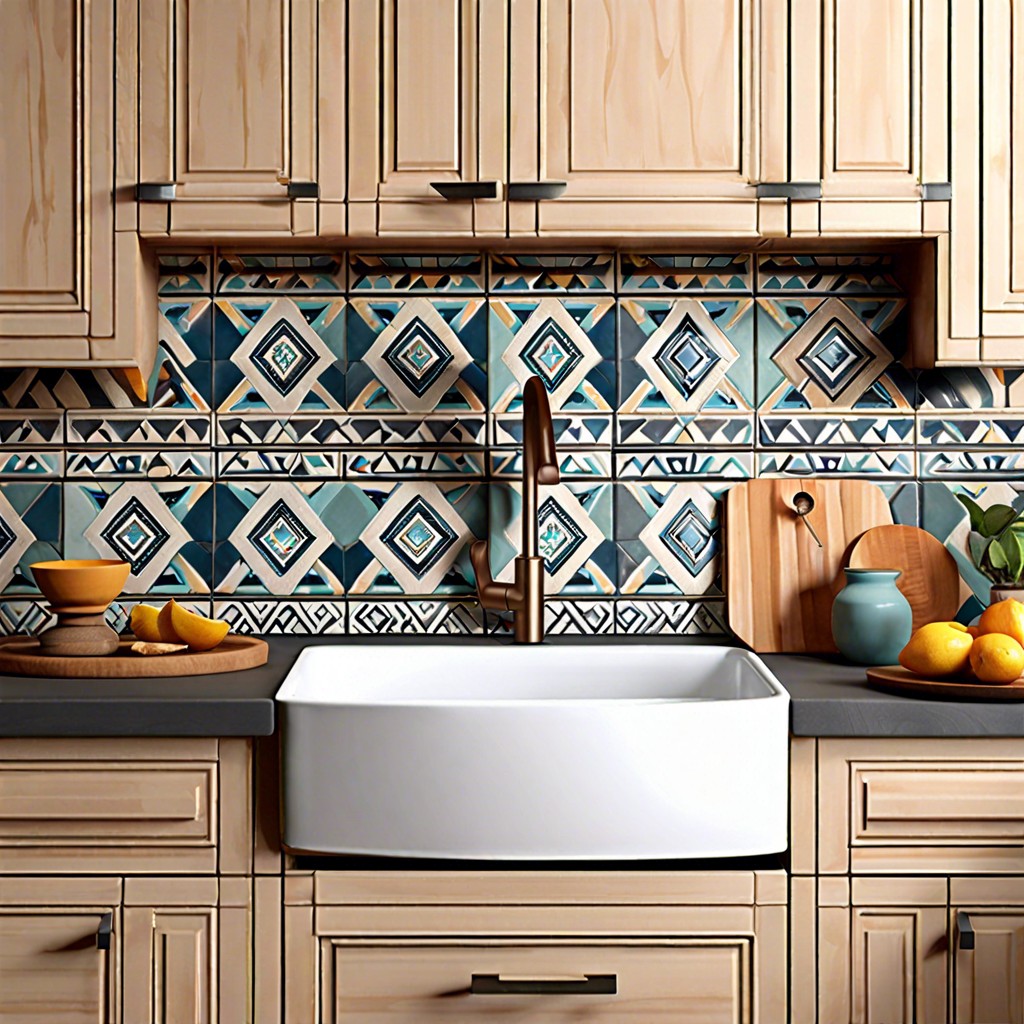 aztec pattern geometric aztec inspired patterned tiles