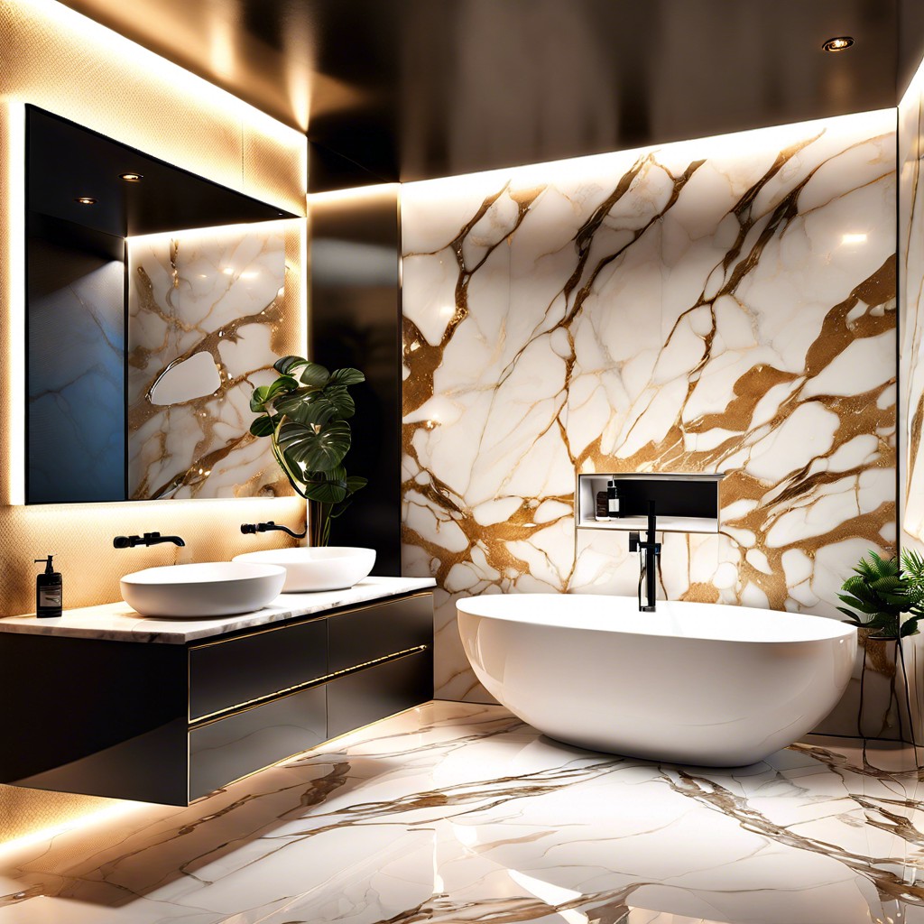 backlit translucent marble wall panels