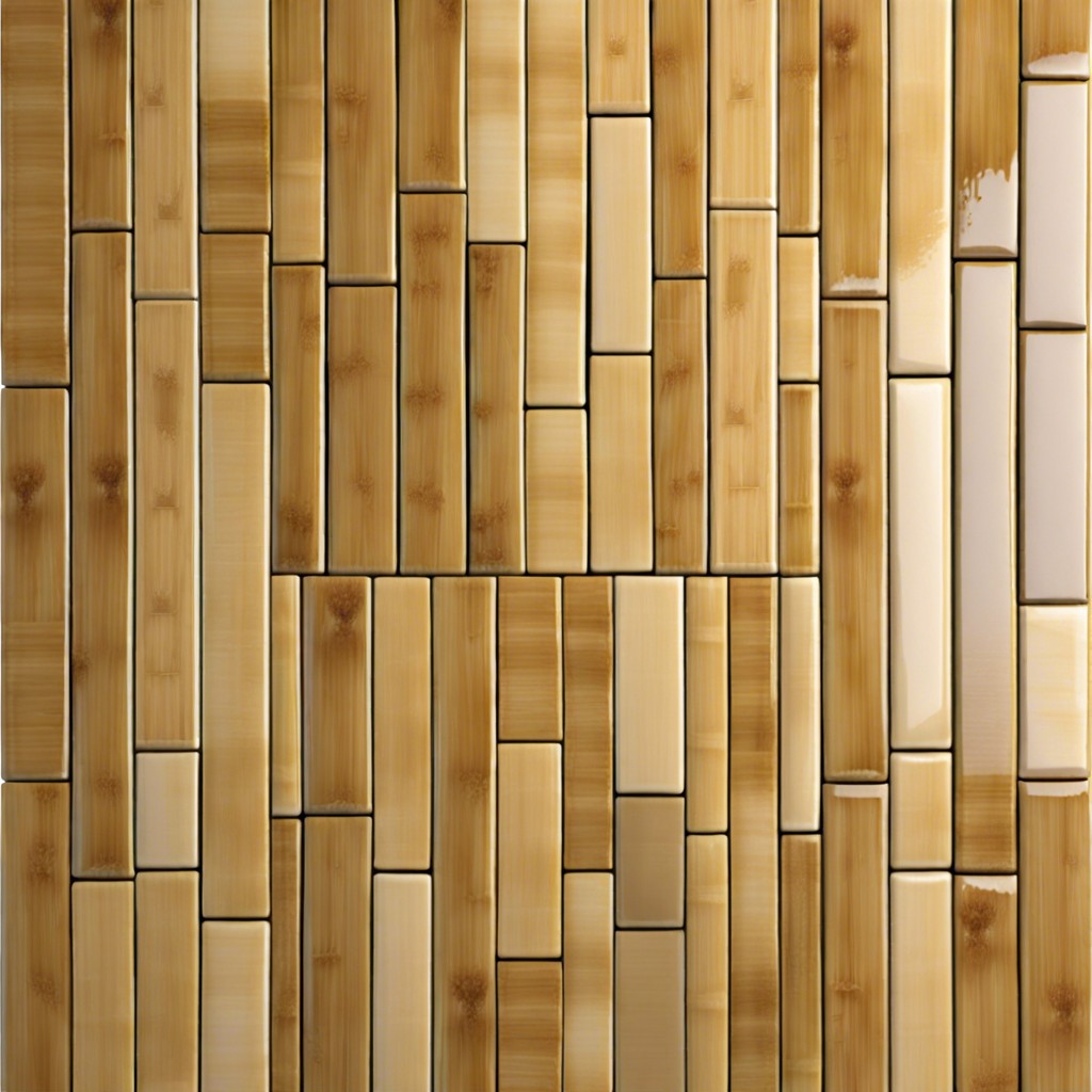 bamboo effect porcelain tiles