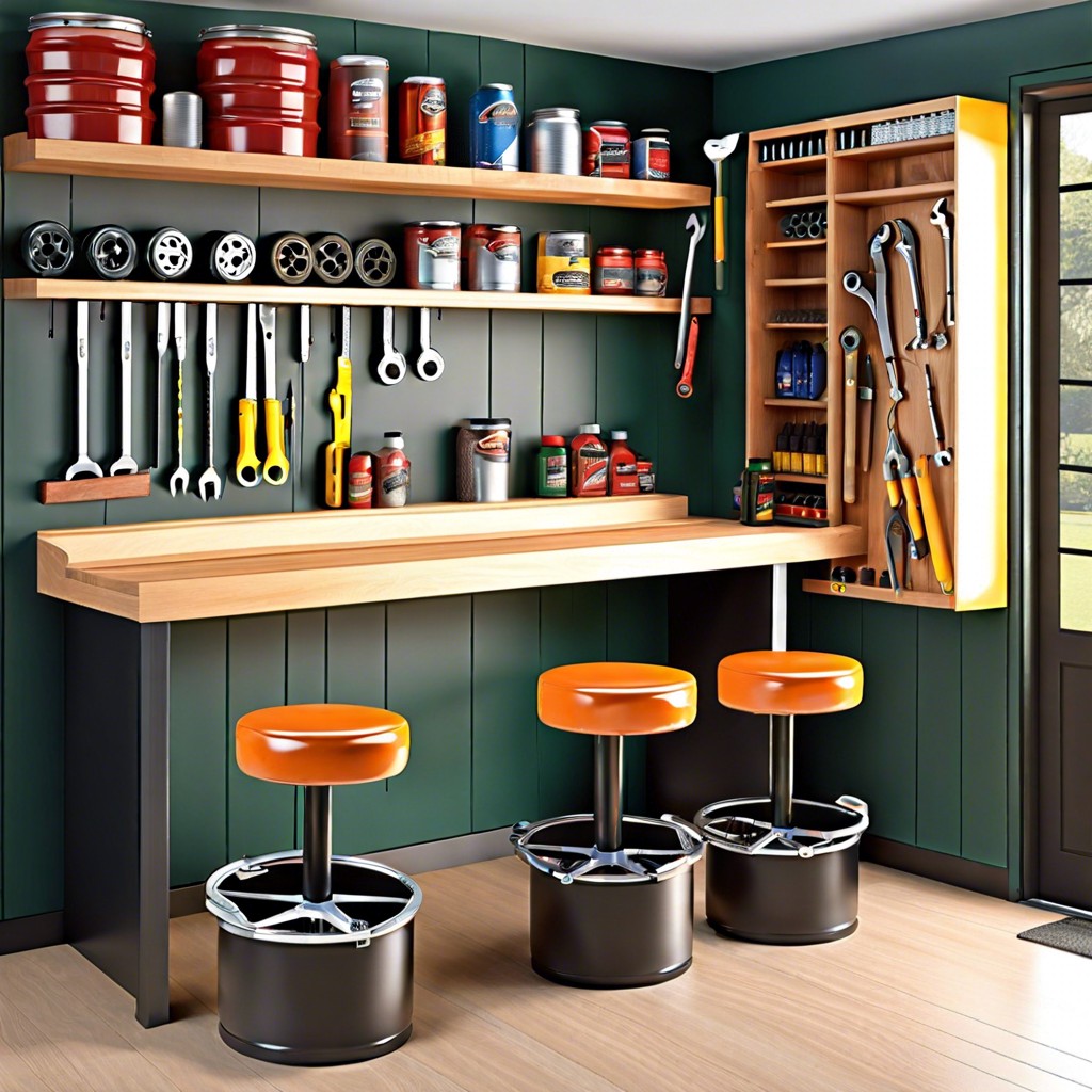 bar stools with tool storage