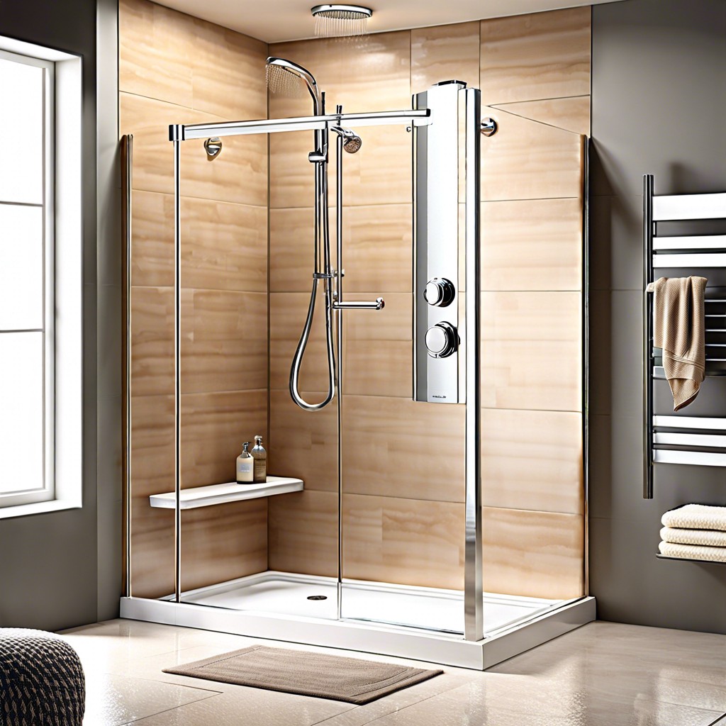 barrier free designs for accessibility with walk in showers and grab bars