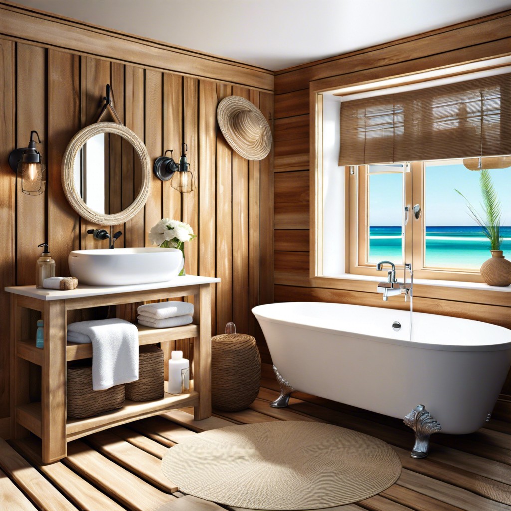 beach hut wood paneling