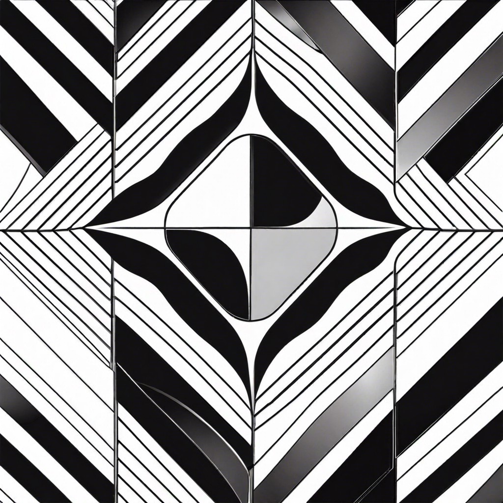 black and white geometric designs