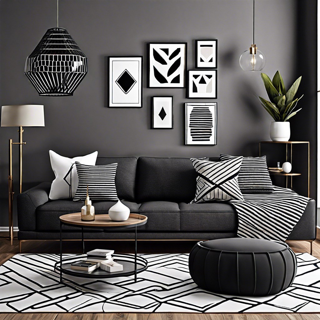 black and white geometric patterns for a modern touch