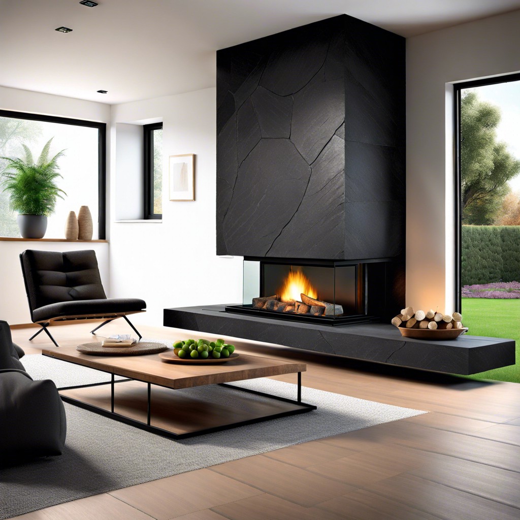 black basalt tiles for a modern touch