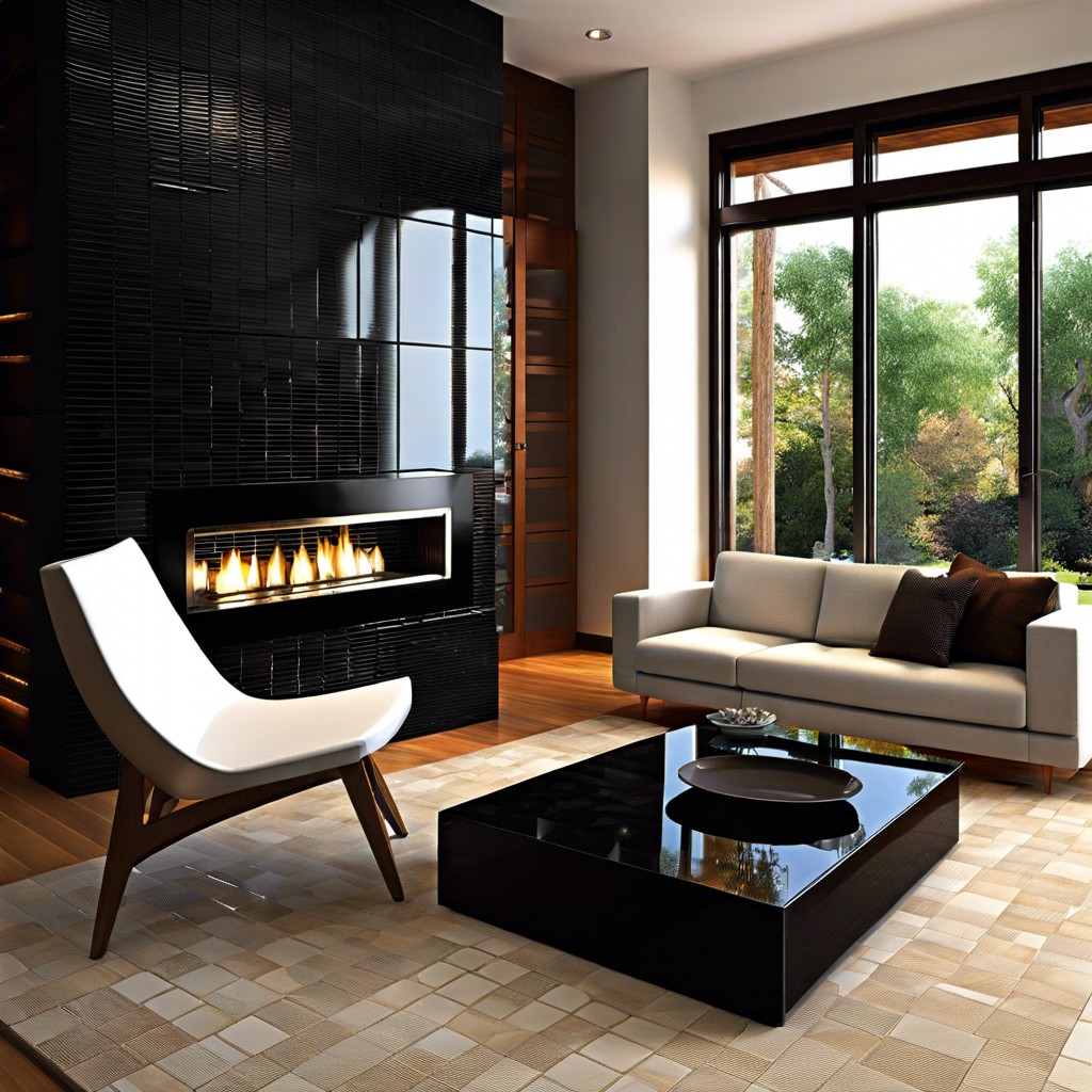 black glass tiles