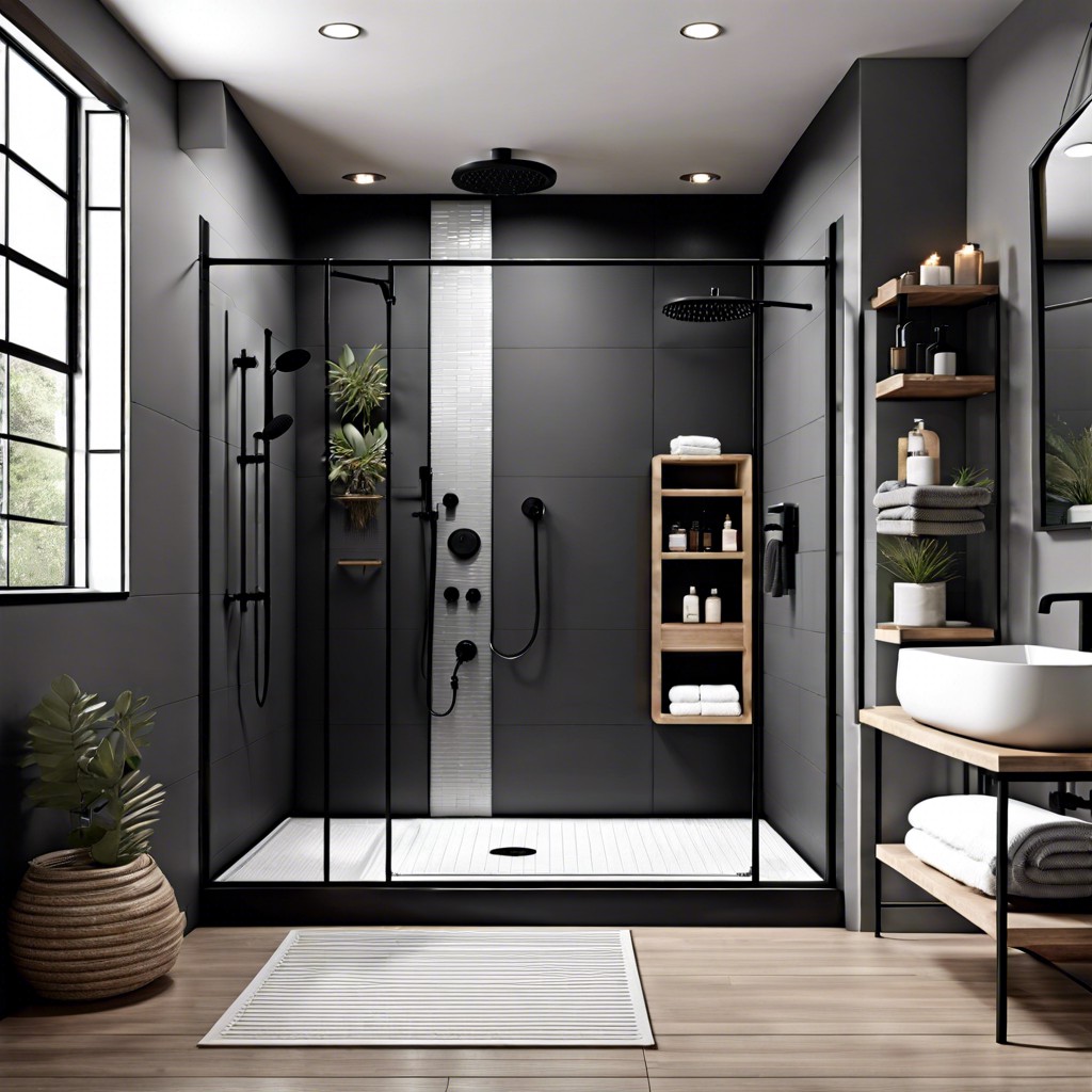 black matte fixtures for a contemporary edge