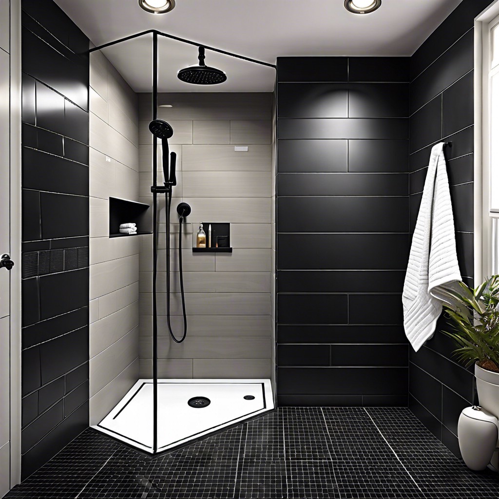 black matte tiles