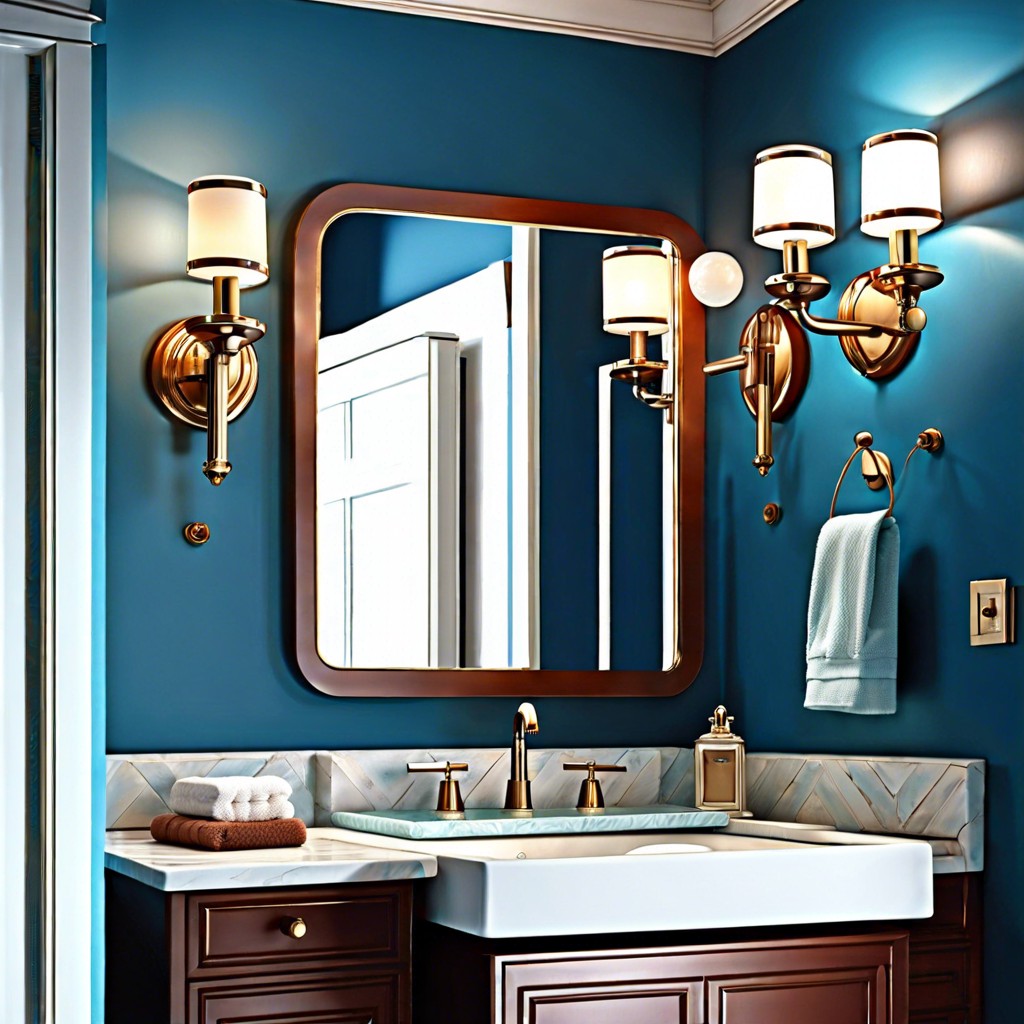 blue vintage lighting sconces