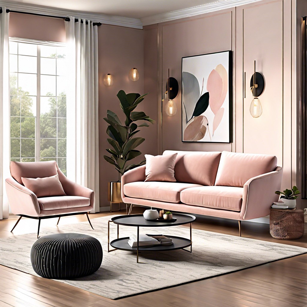 blush microfiber recliner sofa