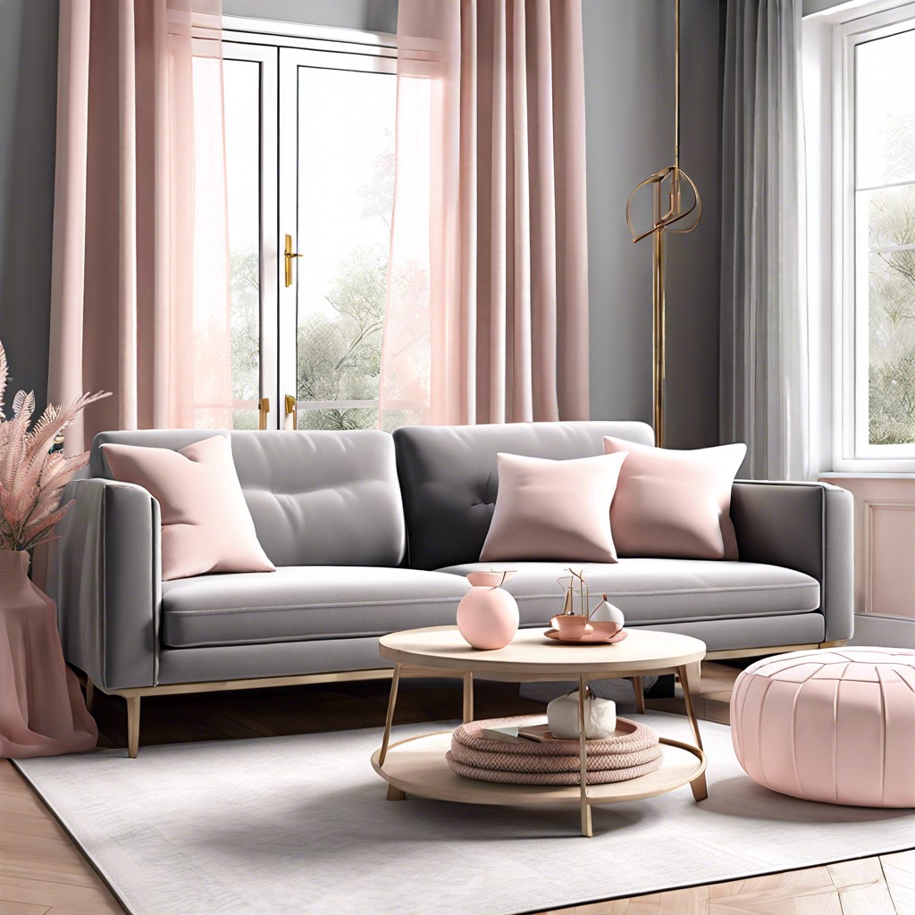 blush pink sheer curtains