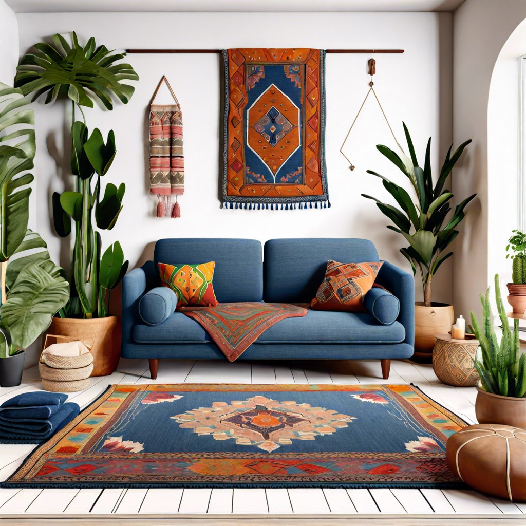 bohemian rhapsody add colorful throw blankets hanging plants and moroccan rugs