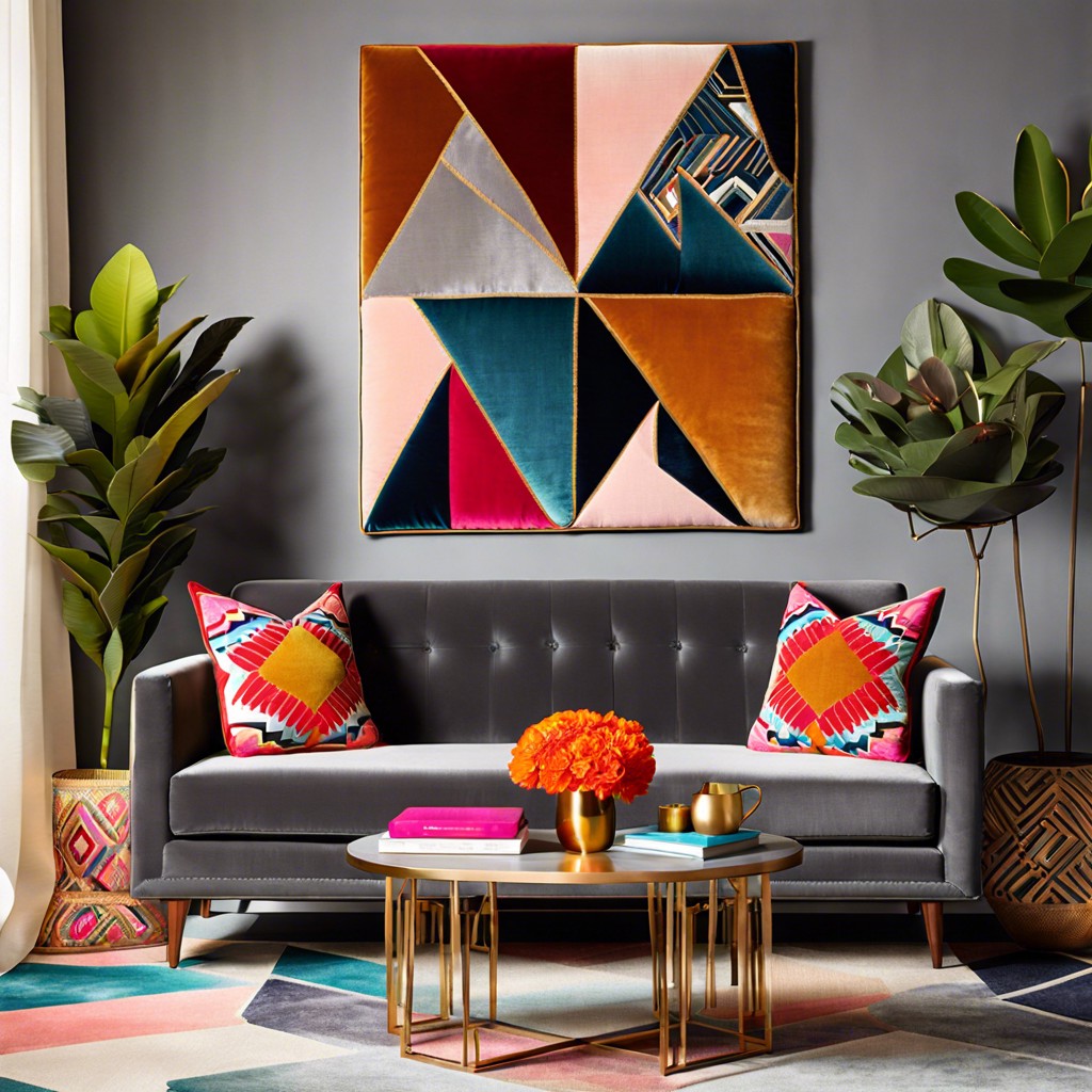 bold accent pillows bright geometric patterns