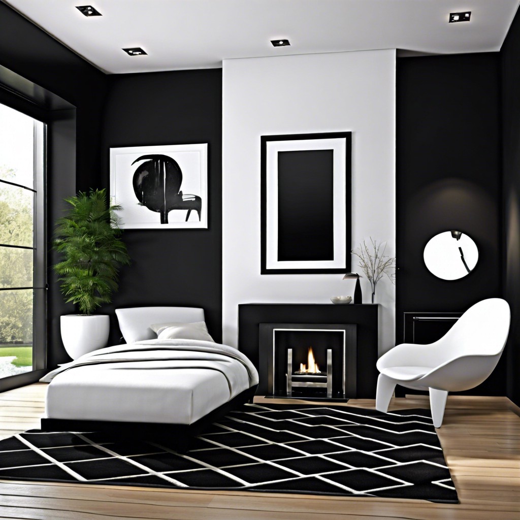 bold black and crisp white