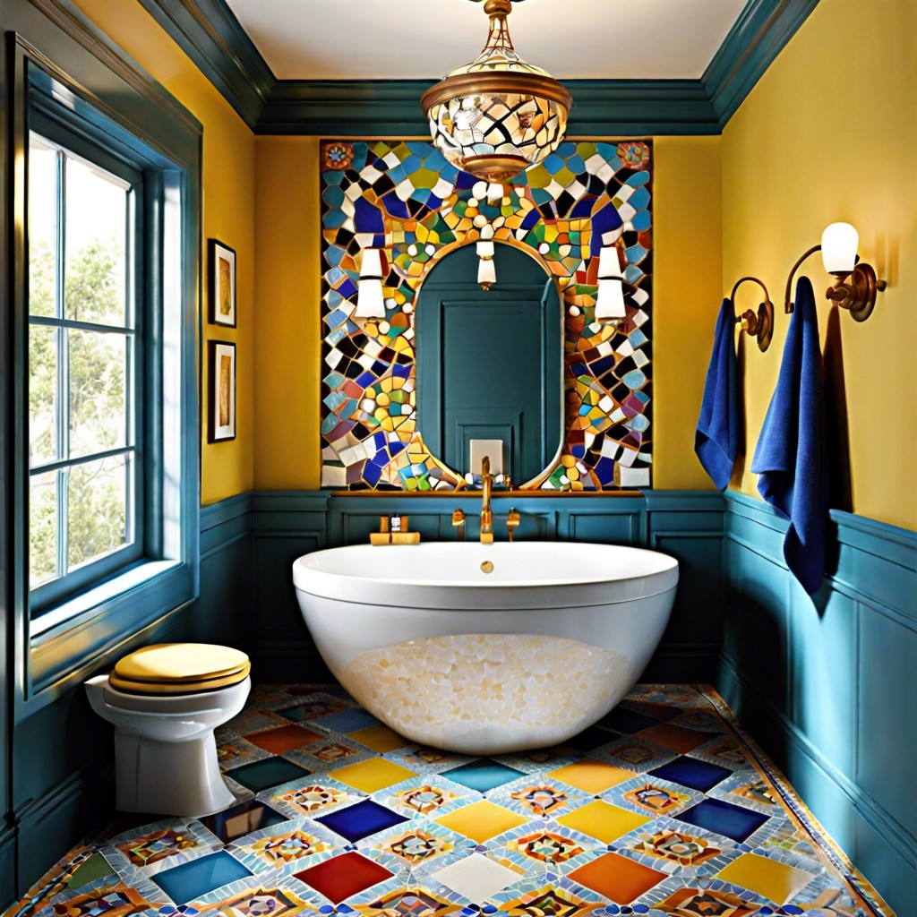 bold colorful mosaic tiles